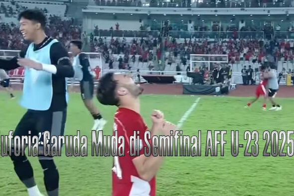 Pemain Timnas U-23 selebrasi usai menang adu penalti lawan Thailand